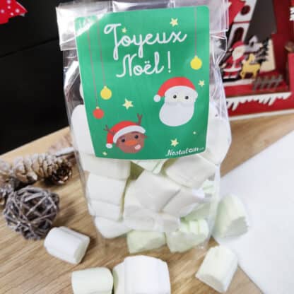 Sachet de bonbons de Noël pour enfant- Bonhomme de neige en guimauve x 20