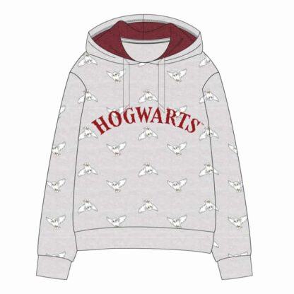Harry Potter - Sweat gris à capuche pour enfant - Hedwige