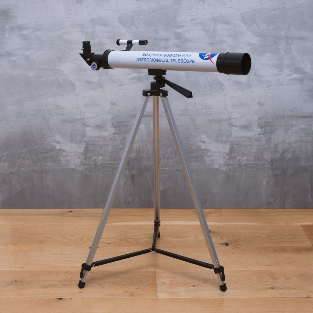 Télescope Astronomique NASA Avec Trépied Métallique 370mm - Grossissement 18X/60X (27X/90X Avec Barlow)