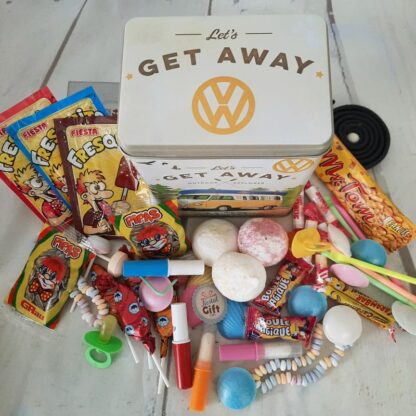 Coffret Cadeau Homme : Boîte haute en métal "Volkswagen Combi" et ses bonbons rétro 70-80 – Image 2