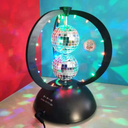 Lampe Disco - Double boule à facettes