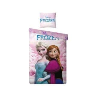 Disney - Parure de lit rose - 1 personne - La reine des neiges - Elsa et Anna (140 x 200 cm)