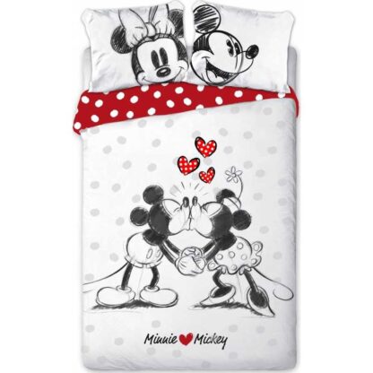 Parure de lit Mickey et Minnie love 1 personne 