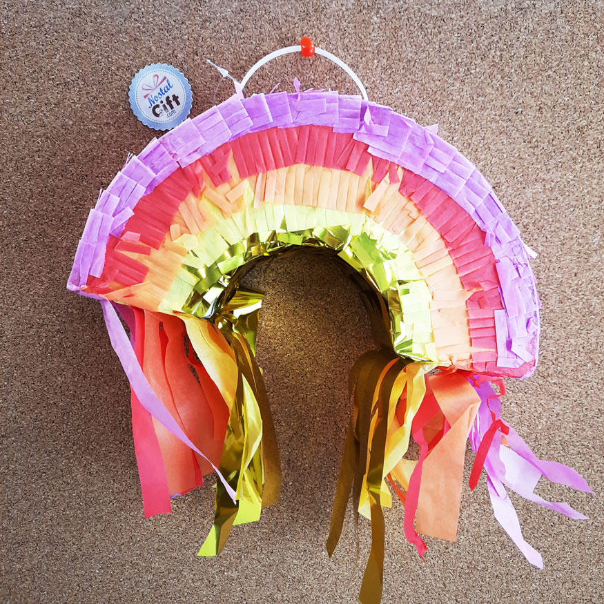 Piñata Arc-en-ciel - Anniversaire enfant - A remplir et détruire