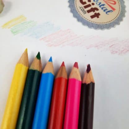 6 crayons de couleur - 9 cm