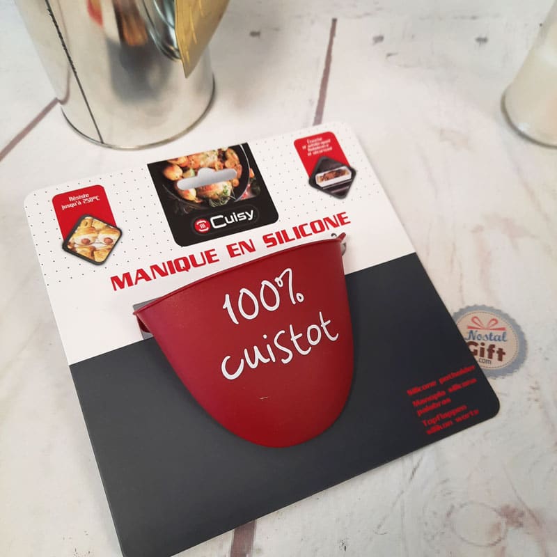 Kit de Cuisine - Gant de cuisson + Manique humoristiques personnalisés |  Modèle Ca sent le brûlé