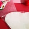 Lot de 12 Serviettes de Saint-Valentin - En forme de coeur