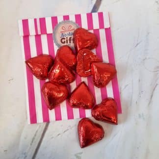 Coeurs au chocolat noir rouges x 10