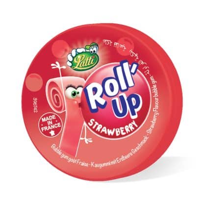 Roll-up - Chewing gum à dérouler (Fraise)- Boîte de 24