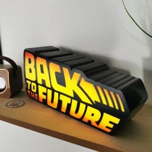 Lampe LED avec Logo retour vers le futur, impression 3D, boîte à