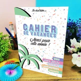 Idée cadeau ATSEM, nounou - Cahier de vacances rétro - Merci pour cette année