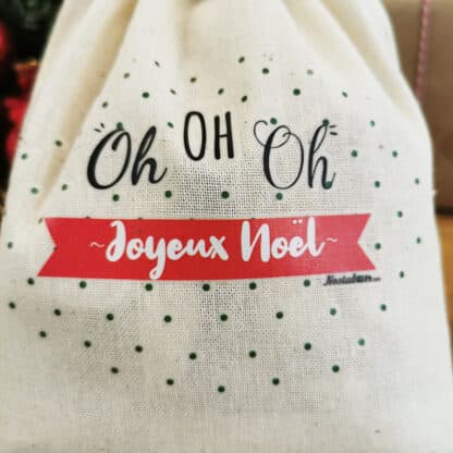Petit sac cadeau réutilisable (21 x 14 cm) - Oh Oh Oh Joyeux Noël