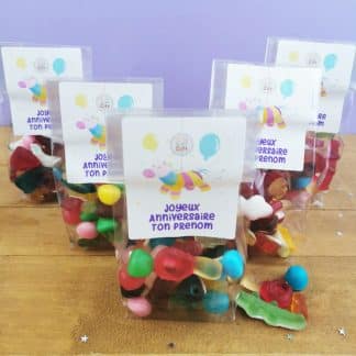 Sachets Bonbons personnalisés 200 g - Happy Life - Anniversaire enfant - Piñata