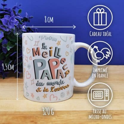 Mug “Le meilleur Papa du monde et de l’univers” – Cadeau Papa