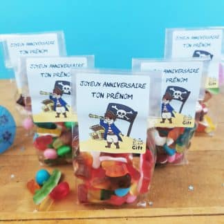 Sachets Bonbons personnalisés 200 g - Happy Life - Anniversaire enfant - Pirate