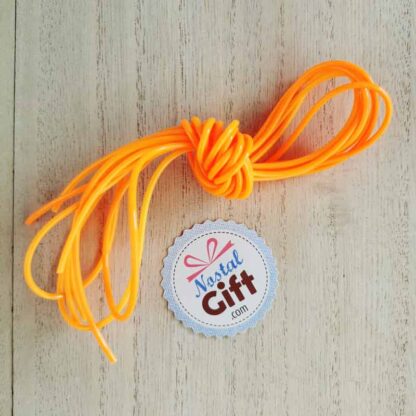 Fils de scoubidou - Orange pastel (par 3)