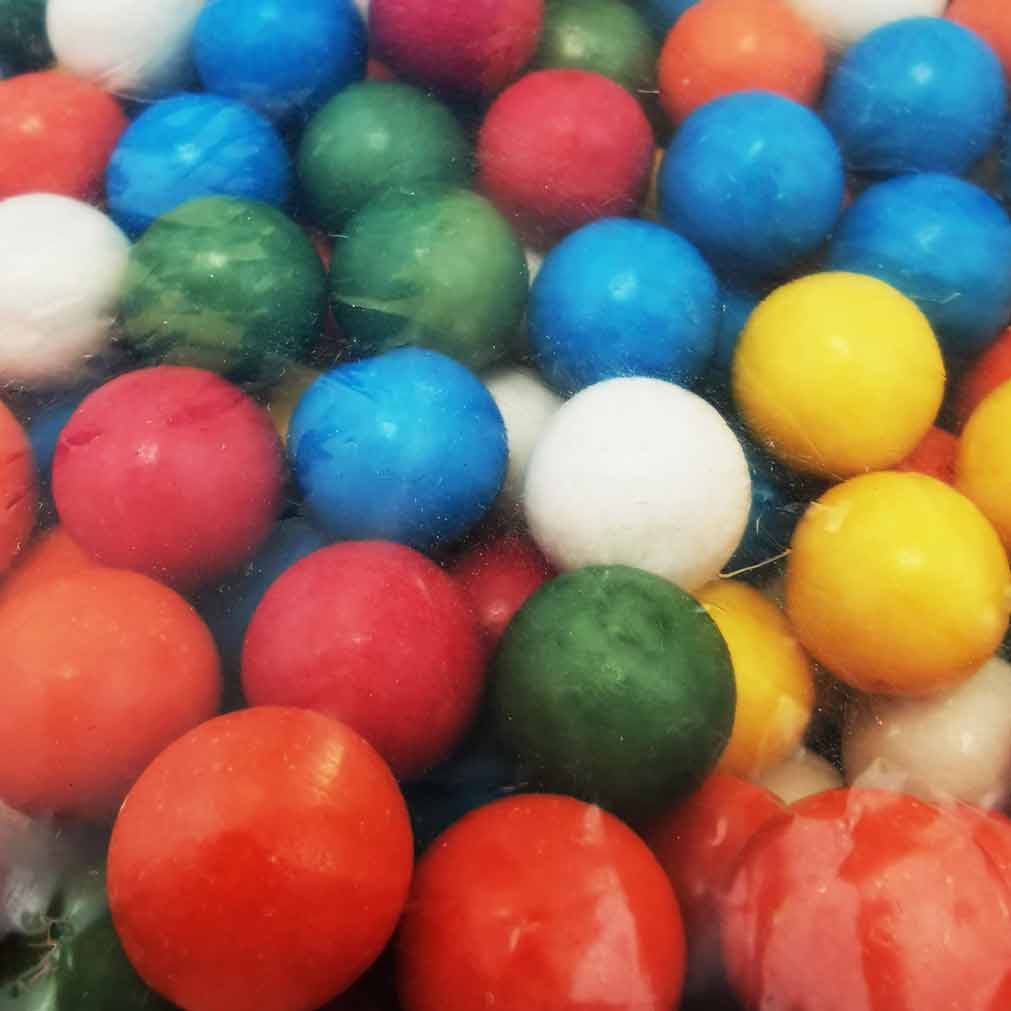 Billes de CHEWING-GUM MEDIUM multicolores en sac de 2.5 kg