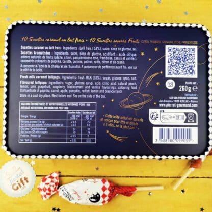 Pierrot Gourmand - Boîte en métal 20 sucettes (caramel & goût fruits) – Image 7
