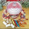 Coffret bonbon ancien : Boîte de conserve remplie de bonbons "Joyeux Noël" – Image 3