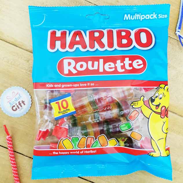 Roulette de fruits 45 bonbons HARIBO 1125g - livraison bonbon en entreprise  - Achat pas cher
