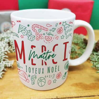 Mug - Merci Maître  - Joyeux Noël  (Collection noël)