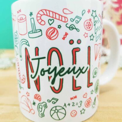 Mug "Joyeux Noël" et ses chocolats rétro