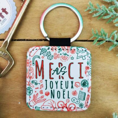Porte clé " Merci AVS - Joyeux Noël " (collection noël)