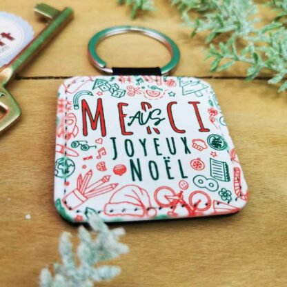 Porte clé " Merci AVS - Joyeux Noël " (collection noël)