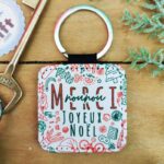 Porte clé" Merci Nounou - Joyeux Noël " (collection noël)