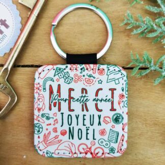 Porte clé " Merci pour cette année - Joyeux Noël " (collection noël)