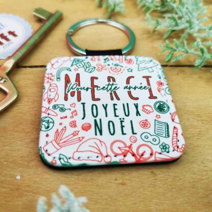 Porte clé " Merci pour cette année - Joyeux Noël " (collection noël)