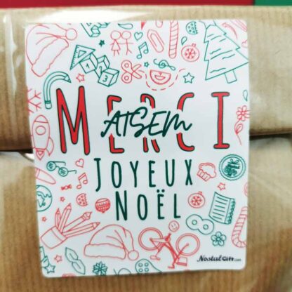 Sachet Bonbon des années 70 - " Merci ATSEM - Joyeux Noël "