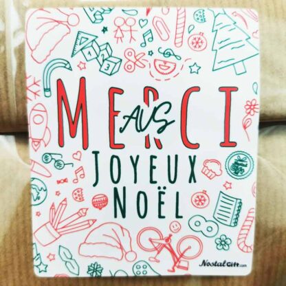 Sachet Bonbon des années 70 - " Merci AVS- Joyeux Noël "