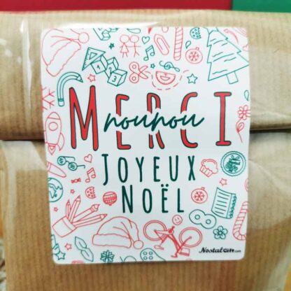 Sachet Bonbon des années 70 - " Merci Nounou - Joyeux Noël "