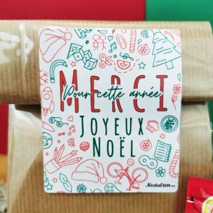 Sachet Bonbon des années 70 - " Merci pour cette année - Joyeux Noël "