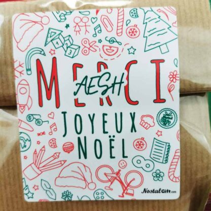 Sachet Bonbons des années 80 : "Merci AESH - Joyeux Noël" - (Collection Noël)