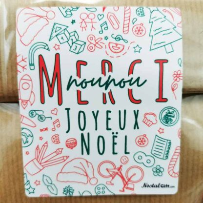 Sachet Bonbons des années 80 : "Merci Nounou - Joyeux Noël" - (Collection Noël)