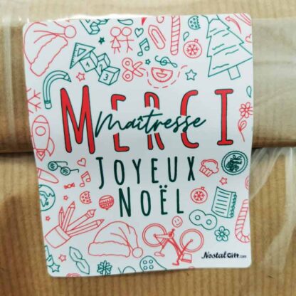 Sachet Bonbon des années 90 - Merci Maîtresse - Joyeux Noël