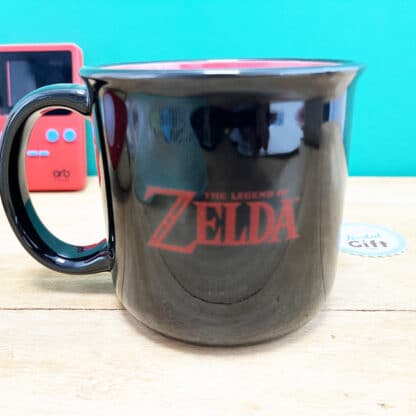 Zelda - Mug Petit Déjeuner noir - Épée et bouclier