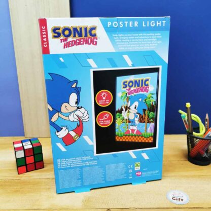 Sonic - Poster lumineux USB - Mural ou Sur pied