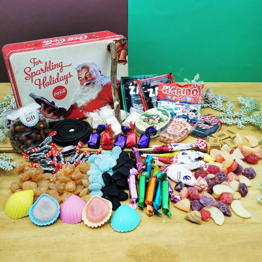 Coffret bonbon ancien - Boîte en métal de Noël - Coca Cola - coffret cadeau  grand-père ou grand