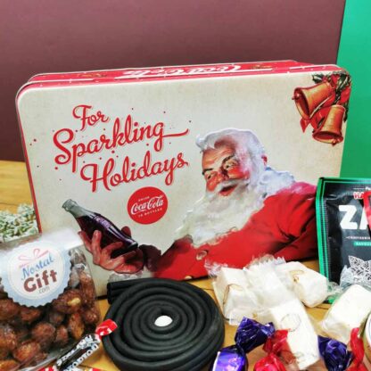 Coffret bonbon ancien - Boîte en métal de Noël - Coca Cola - coffret cadeau grand-père ou grand-mère – Image 8