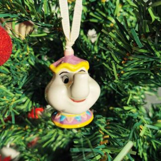 La Belle et la Bête - Décoration de Noël à suspendre - Mme Samovar (5cm)