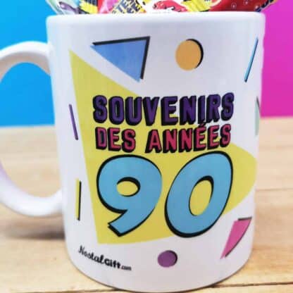 MUG "Souvenirs des années 90 " - Bonbons rétro 90