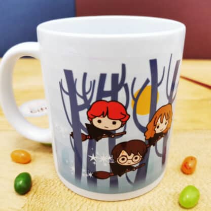 Mug Harry Potter - Harry , Hermione et Ron sur leurs balais