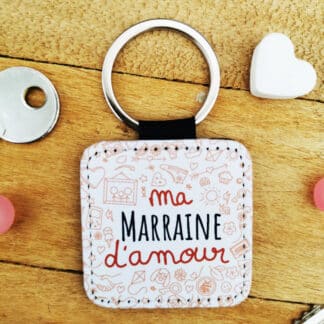 Porte clé "Ma Marraine d'amour" - Cadeau Marraine