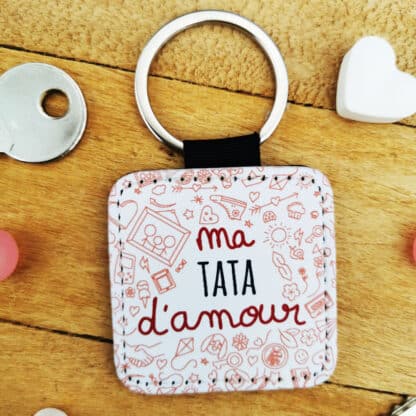 Porte clé "Ma Tata d'amour" - Cadeau Tata
