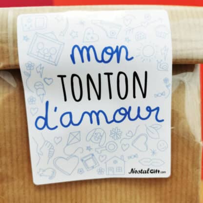 Sachet Bonbon des années 70  "Mon tonton d'amour" - Cadeau Tonton