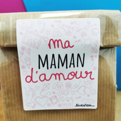 Sachet Bonbon des années 80  "Ma maman d'amour" - Cadeau Maman