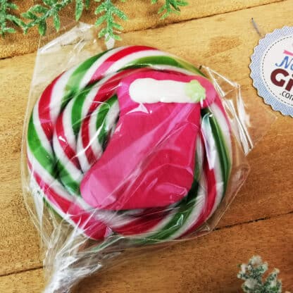 Sucette foraine de noël - motif chaussette de noël  - Arôme Tutti Frutti – Image 3